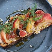 Vegan ricotta and fig toast at Grounded in Paris