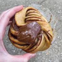 Chocolate peanut roll  at Grounded in Paris
