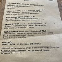 Menu   at Grounded in Paris