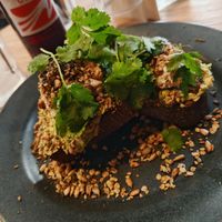 Avocado toast at Grounded in Paris