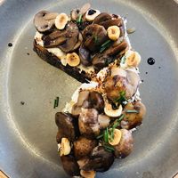 Mushroom toast at Grounded in Paris