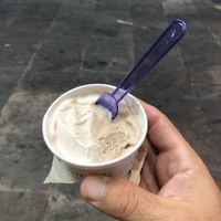 I forgot to photograph before I was halfway finished 😂 at Bellamia Gelateria Italiana in Barcelona