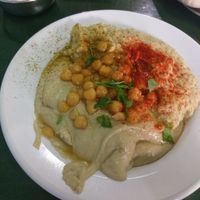 50% Mashawsha 50% Hummus at Abu Adham in Tel Aviv