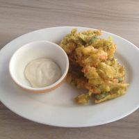 Cucur (deep fried vegetable) at Roots Organic & Wholesome Cafe in Sungai Buloh