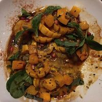 Curried squash, minus a few bites at Mangalitsa in Woodstock