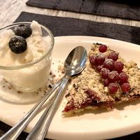 Vegan pie with ice cream   at Kennidi in Kaprun