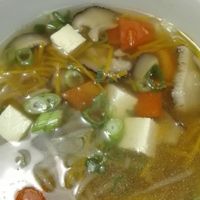 Vegan soup with tofu at Manami in Klaipeda