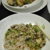 Soba with vegetables and nuts and caramilizet vegetables (delicious!!!)  at Manami in Klaipeda