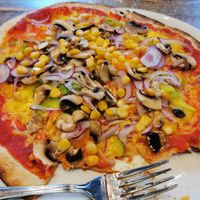 Too hungry to take a photo prior to eating. Very good vegan pizza. at Peatzeria in Islay