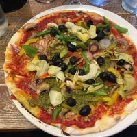 The vegan pizza at Peatzeria in Islay