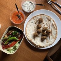 Libanese Flatbread with falafel and grilled veggies 🤤 at Rebelicious in Oostelbeers