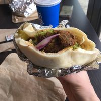 Falafel in pita at IDOF - Navy Pier in Chicago