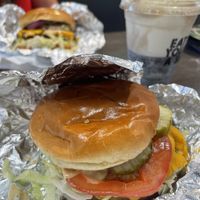 The OG with a root beer float  at Stand-Up Burgers in Berkeley