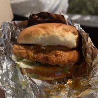 Buffalo chick’n sandwich   at Stand-Up Burgers in Berkeley
