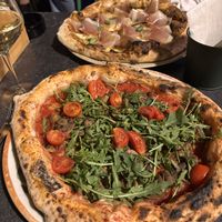 I had the vegan Pizza with mushrooms & salad   at Majstor i Margarita in Belgrade