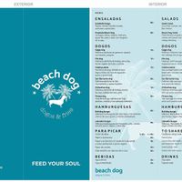 Menu at Beach Dog in San Jose Del Cabo