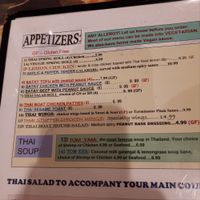 Appetizers at Thai Boat in Calgary