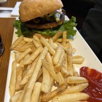Volcano black bean burger  at Bob's Burgers and Brew in Marysville