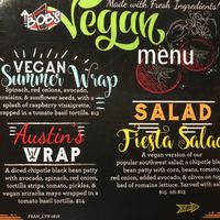 Their new Vegan Menu! at Bob's Burgers and Brew in Marysville