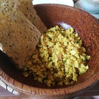 Tlvegan tofu egg at The Art Club - Koh Samui Hospital in Koh Samui