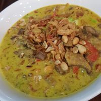 The Indo dish with meaty mushrooms. DELISH. at The Art Club - Koh Samui Hospital in Koh Samui