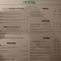 Menu at Pizza Express - Aldwych in London