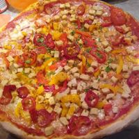 Sloppy pizza at Pizza Express - Aldwych in London