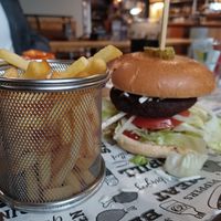 Vegan burger at The Yard in Ilkley