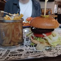 Vegan burger at The Yard in Ilkley