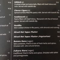 Some of the vegan tapas at Tagine Tapas and Grill in North Perth