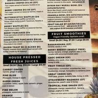 Menu at Farmer & Sun in Gympie
