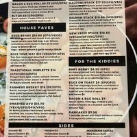 Menu at Farmer & Sun in Gympie