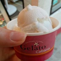 One scoup of coconut ice cream at Gelato Cabana in Langkawi