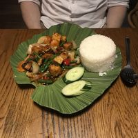 Chilli mushroom rice  at Thaikhun in Oxford