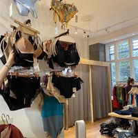 Women’s underwear and men’s clothing (in the back)  at Loveco - Schöneberg  in Berlin