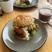 Brekky roll & burrito at Cafe Vie Sunshine Coast in Buderim