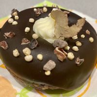 Choc-mint doughnut - DELICIOUS!  at Cafe Vie Sunshine Coast in Buderim