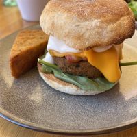 This is the McNuffin burger which was so delicious  at Cafe Vie Sunshine Coast in Buderim