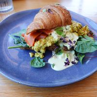 Veggs Benedict with 'Salmon' at Cafe Vie Sunshine Coast in Buderim