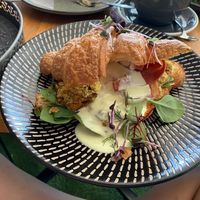 Veggs with facon!!  at Cafe Vie Sunshine Coast in Buderim