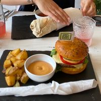 Amazing Burger, vegan shawarma & homemade combucha :) at Sublimmme in Bucharest