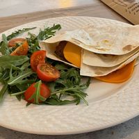 Seitan vegan wrap, part of the Tuesday menu of the day (42 lei with a soup)  at Sublimmme in Bucharest