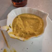 Strange mustard dip at Sublimmme in Bucharest