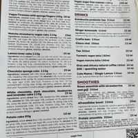 Cake menu  at Sublimmme in Bucharest