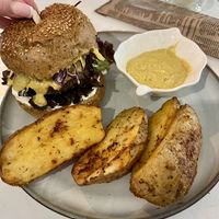 Mustard burger   at Sublimmme in Bucharest