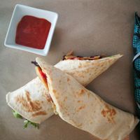 vegan wrap at Sublimmme in Bucharest