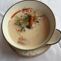 Vegan mushroom soupp  at SOI in Guam