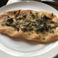 Maitake flatbread at Sans in Brooklyn