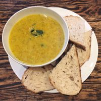 Soup of the day at Sky Blue Cafe in Bath