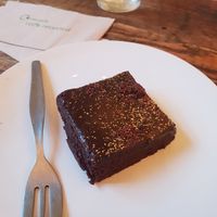 The best brownie at Sky Blue Cafe in Bath